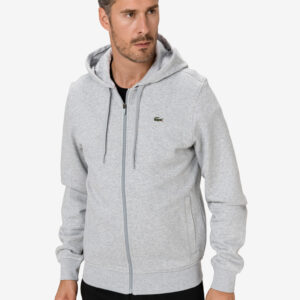 Sport Hooded Lightweight Bi-material Mikina Lacoste Šedá