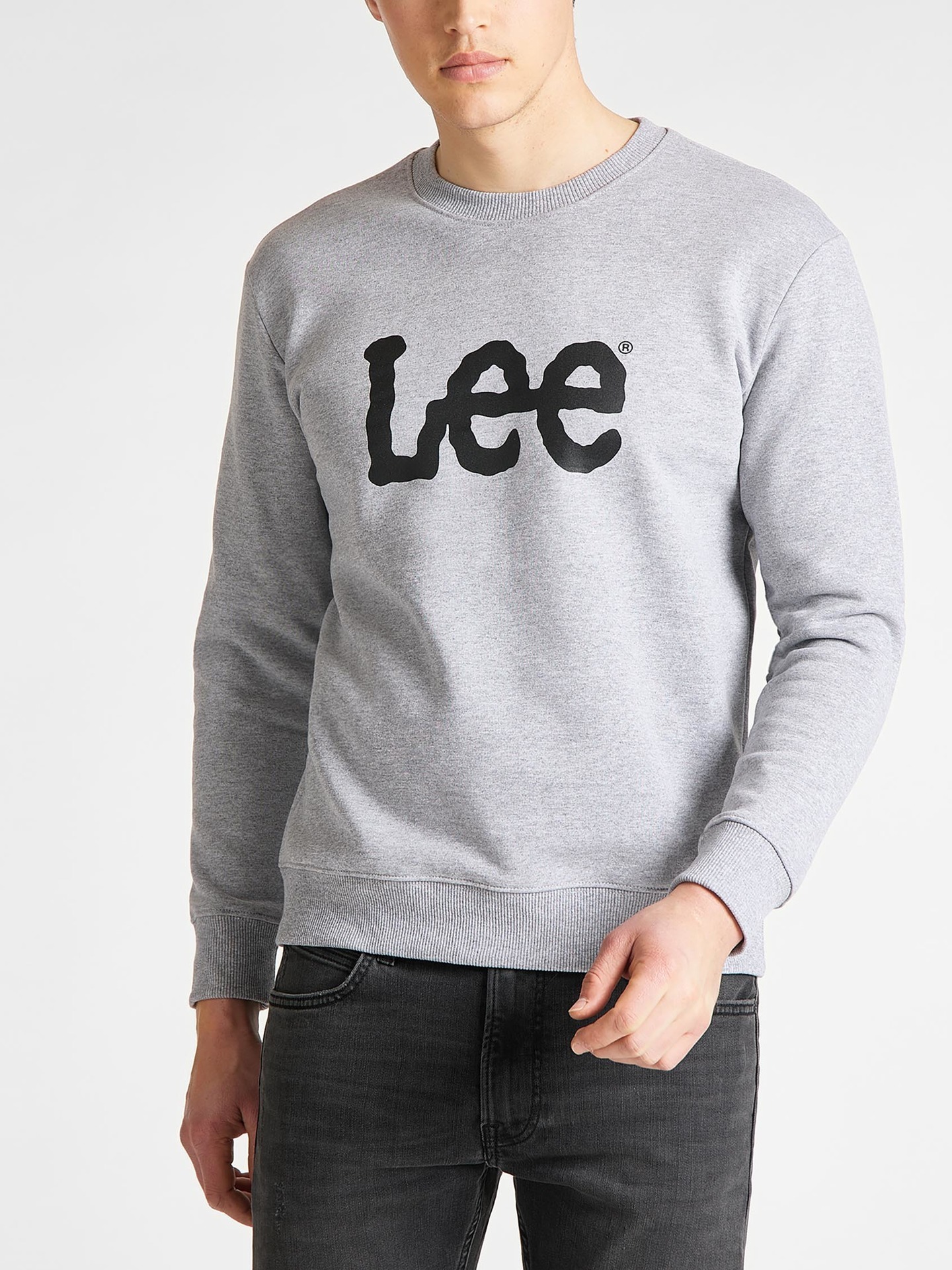 Basic Logo Mikina Lee Šedá