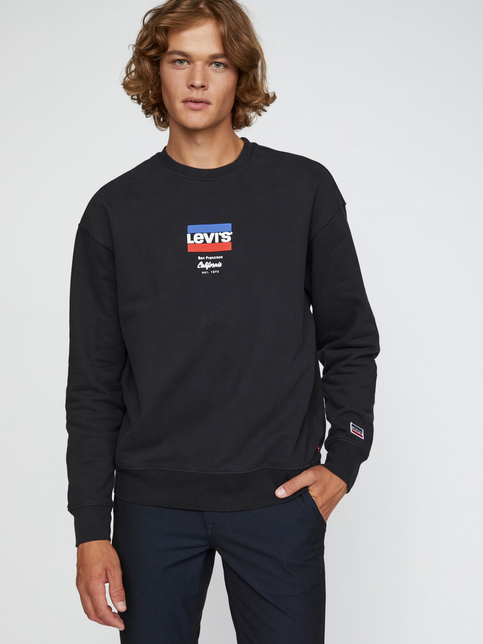Relaxed T2 Graphic Crew Mikina Levi's® Černá