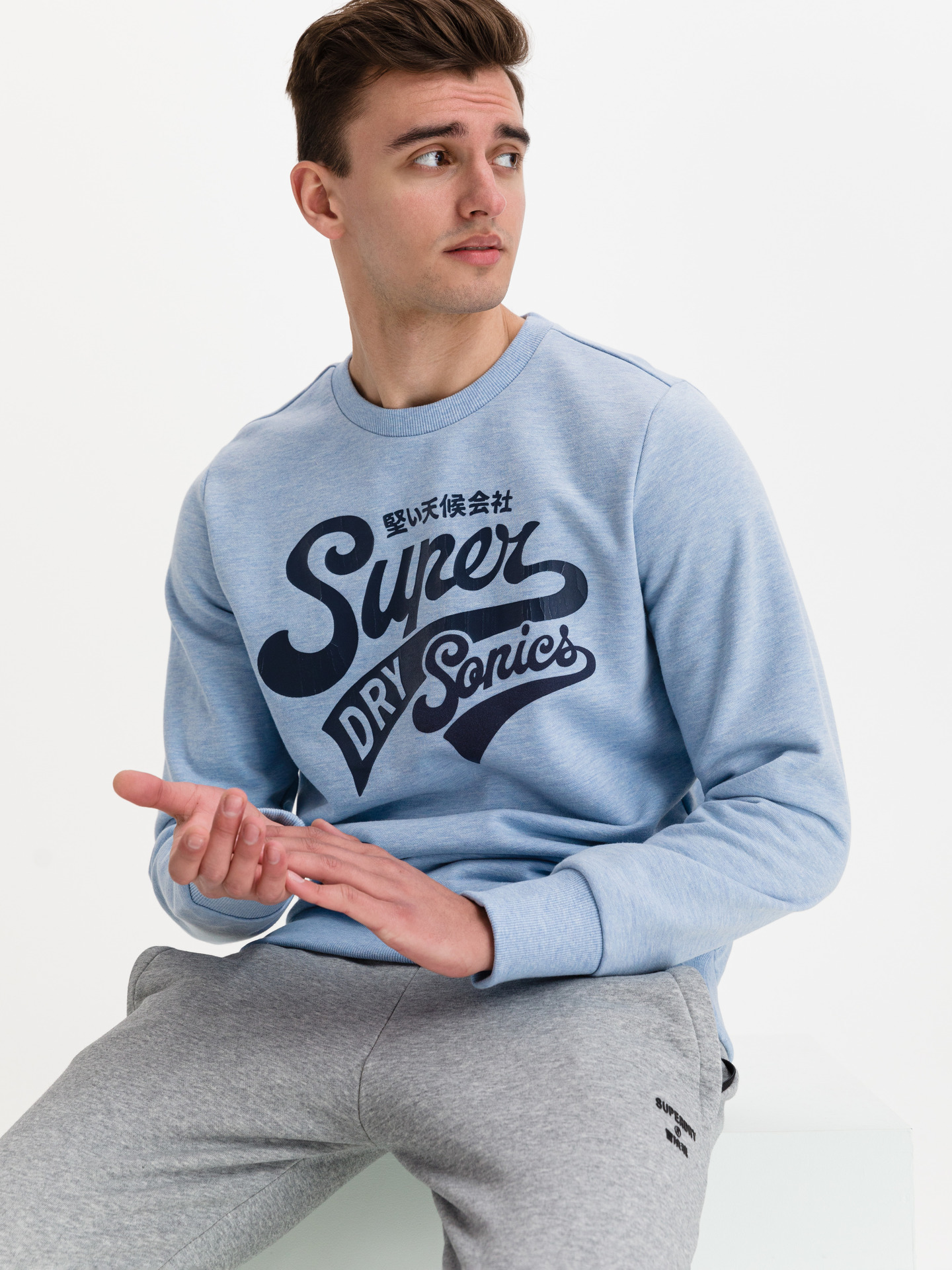 Collegiate Mikina SuperDry Modrá