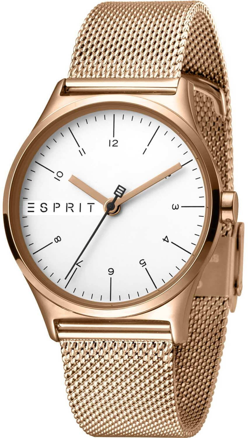 Esprit Essential Silver Rose Gold Mesh ES1L034M0085 - Esprit Hodinky -> Módní hodinky pro ženy