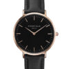 Rosefield THE BOWERY Black Black Rose gold - Rosefield Hodinky -> Klasické hodinky pro ženy