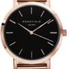 Rosefield The Mercer Black Rosegold - Rosefield Hodinky -> Módní hodinky pro ženy