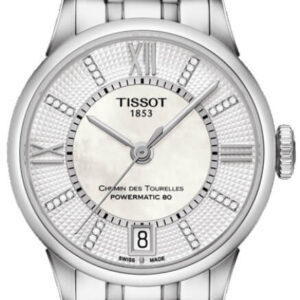 Tissot T-Classic Chemin des Tourelles Powermatic 80 T099.207.11.116.00 s diamanty - Tissot Hodinky -> Klasické hodinky pro ženy