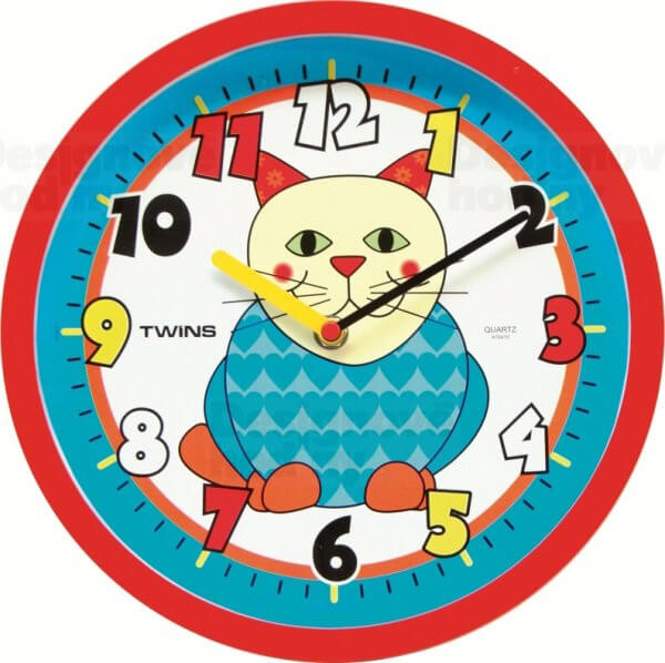 Twins 10410 Cat - Twins Hodinky -> Hodiny -> Nástěnné hodiny dětské unisex