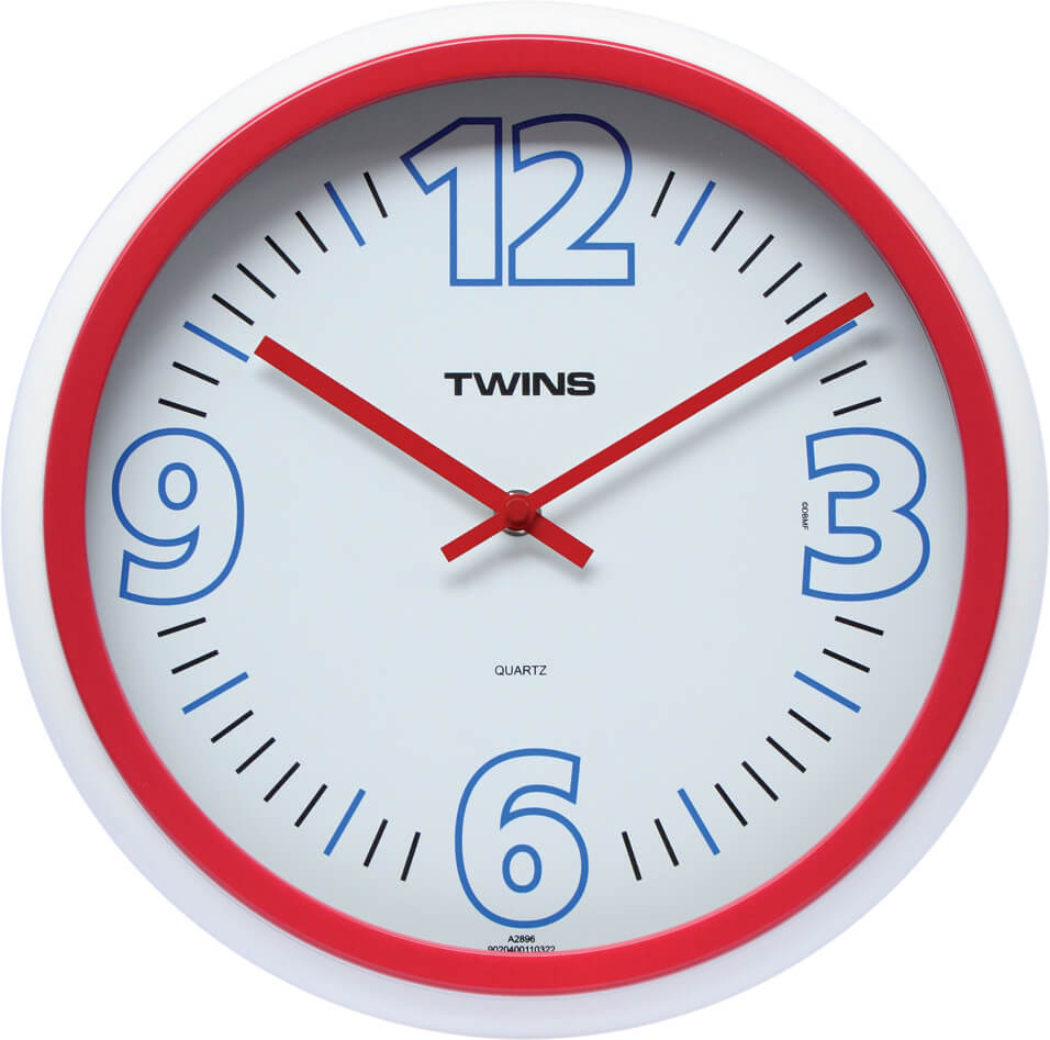 Twins 2896 Red - Twins Hodinky -> Hodiny -> Nástěnné hodiny unisex
