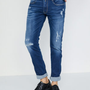 Hyperflex Re-used X.L.I.T.E. Broken Repair Anbass Jeans Replay Modrá