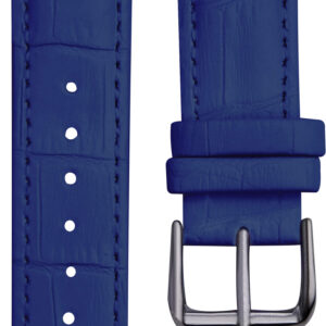 4wrist Kožený řemínek s krokodýlím vzorem - Modrý 22 mm - 4wrist Hodinky -> Řemínky pro ženy