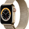 4wrist Ocelový milánský tah pro Apple Watch - Zlatý 42/44/45 mm - 4wrist Hodinky -> Řemínky pro ženy