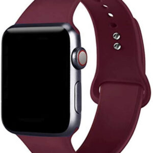 4wrist Silikonový řemínek pro Apple Watch - Vínová 42/44/45 mm - S/M - 4wrist Hodinky -> Řemínky pro ženy
