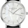 Rosefield The Upper East Side White Black Caviar Silver UWBCSS-U26 - Rosefield Hodinky -> Analogové hodinky pro ženy