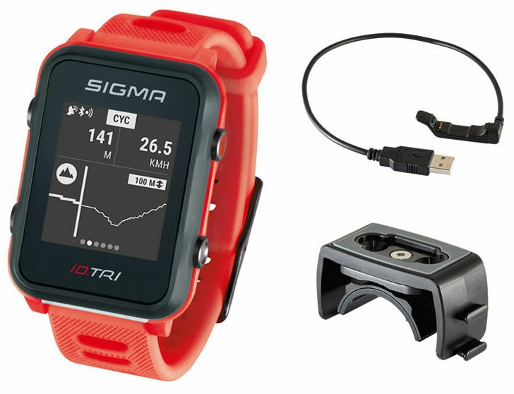 Sigma Pulsmetr iD.TRI BASIC Neon Red 24230 - Sigma Hodinky -> Sportovní hodinky -> Tréninkové hodinky unisex