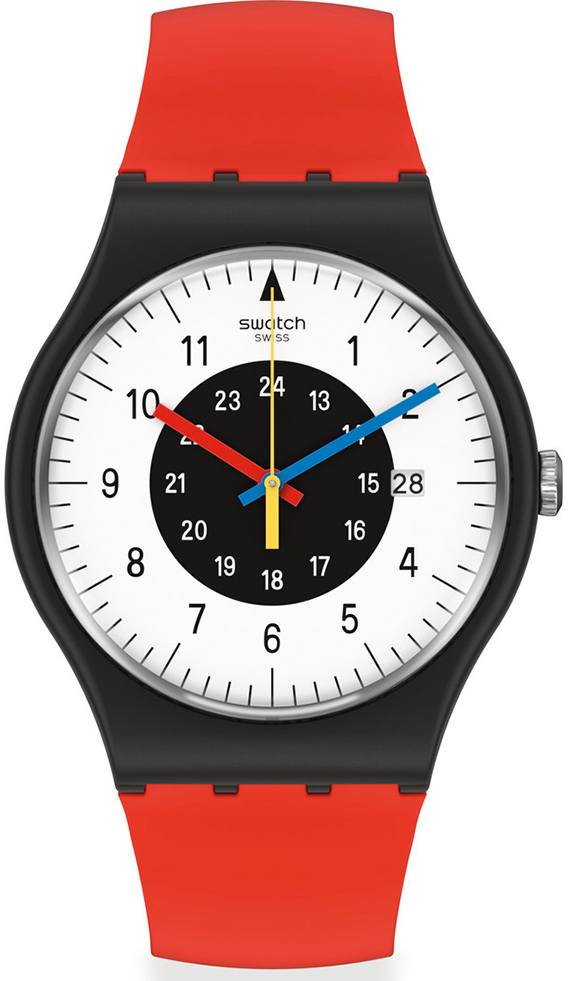 Swatch 1984 RELOADED ROUGE & NOIR SO32B401 - Swatch Hodinky -> Analogové hodinky unisex