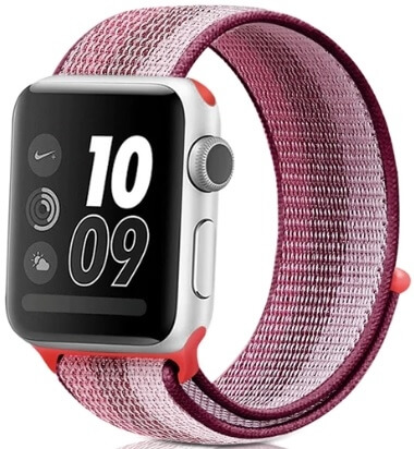 4wrist Provlékací sportovní řemínek pro Apple Watch - Berry 38/40/41 mm - 4wrist Hodinky -> Řemínky pro muže