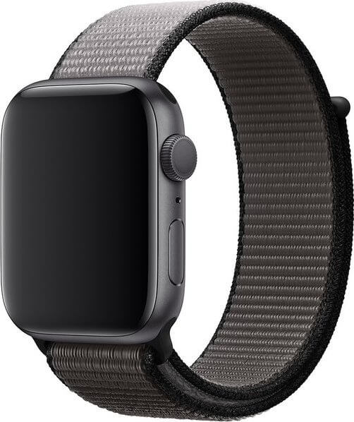 4wrist Provlékací sportovní řemínek pro Apple Watch - Černá/Šedá 42/44/45 mm - 4wrist Hodinky -> Řemínky pro muže