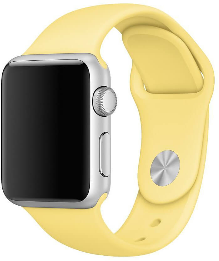 4wrist Silikonový řemínek pro Apple Watch - Žlutá 42/44/45 mm - S/M - 4wrist Hodinky -> Řemínky pro ženy