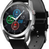 Wotchi Smartwatch W25S - Silver/Black Leather - Wotchi Hodinky -> Módní hodinky unisex