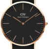 Daniel Wellington Classic 40 Cornwall RG Black DW00100148 - Daniel Wellington Hodinky -> Analogové hodinky male