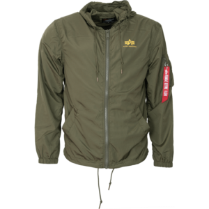 Alpha Industries Bunda Windbreaker w.o. Back Print olivová tmavě L
