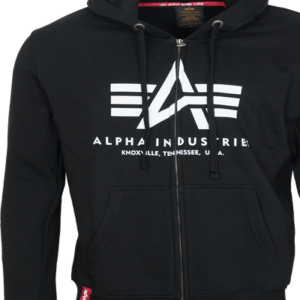 Alpha Industries Mikina Basic Zip Hoody černá 3XL