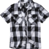 Brandit Košile Checkshirt Halfsleeve bílá | černá 7XL