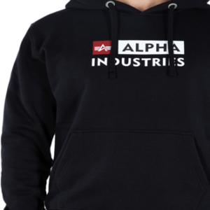 Alpha Industries Mikina Block-Logo Hoody černá L