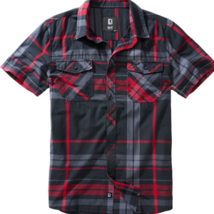 Brandit Košile Roadstar Shirt 1/2 antracitová | červená 5XL