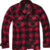 Brandit Košile Jeff Fleece Shirt Long Sleeve červená | černá 5XL