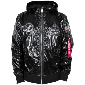 Alpha Industries Bunda MA-1 LW Hooded NASA černá L