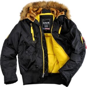 Alpha Industries Bunda PPS N2B černá | žlutá XL