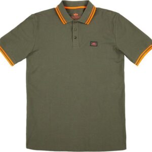 Alpha Industries Tričko Twin Stripe Polo II olivové L