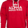 Alpha Industries Mikina Foam Print Hoody červená | bílá L