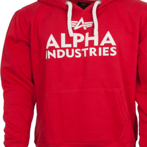 Alpha Industries Mikina Foam Print Hoody červená | bílá L