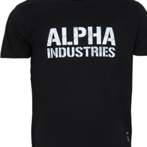 Alpha Industries Tričko Camo Print T černá | bílá XL