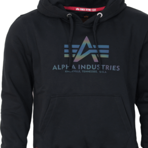 Alpha Industries Mikina Basic Hoody Rainbow Ref. Print černá 3XL
