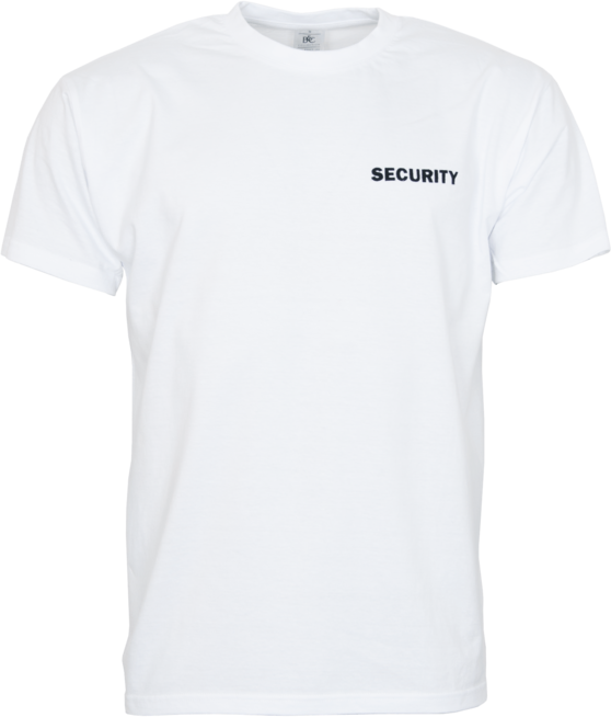 Tričko SECURITY s nápisem bílé XL