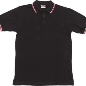 Polokošile černá s bílým a červeným proužkem černá 3XL