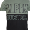 Alpha Industries Tričko Block T zelená vintage XL
