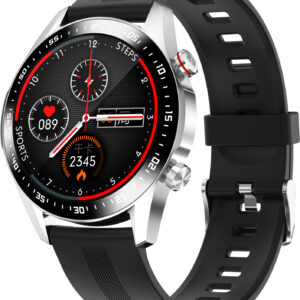 Wotchi Smartwatch WO21SBS - Silver+Black Silicon - Wotchi Hodinky -> SmartWatch unisex