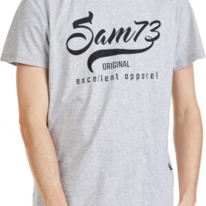 SAM 73 Pánské triko CALVIN Šedá 5XL