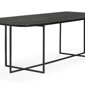 Ethnicraft designové jídelní stoly Oak Arc Black Dining Table (200 cm) Jídelní stoly ETHNICRAFT