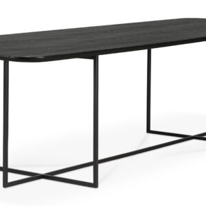 Ethnicraft designové jídelní stoly Oak Arc Black Dining Table (250 cm) Jídelní stoly ETHNICRAFT