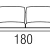 Beltá / Frajumar designové sedačky Slim 180 cm