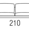 Beltá / Frajumar designové sedačky Slim 210 cm