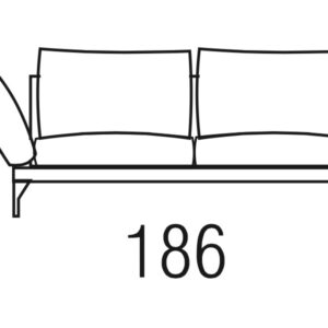 Beltá / Frajumar designové sedačky Asso 186cm open