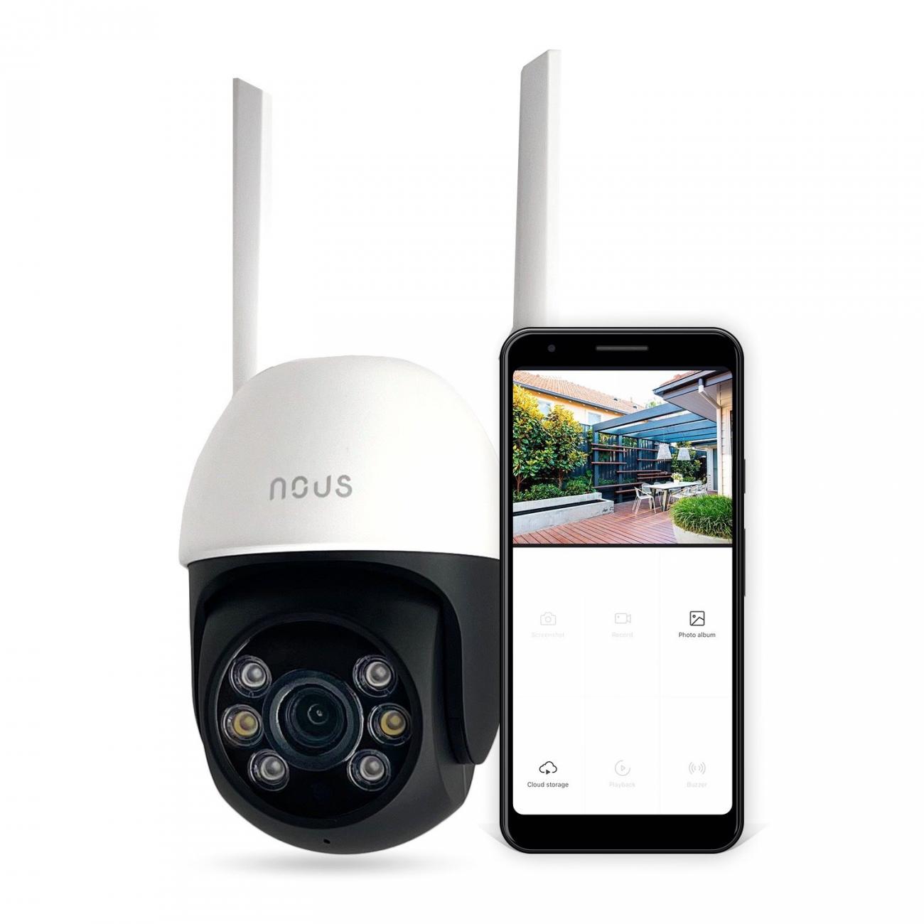 recenze NOUS W6 WiFi Tuya venkovní PTZ IP kamera 3MP